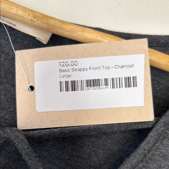 a.gain V Neck Long Sleeve Curved Hem Tunic NWT - Picture 3 of 5